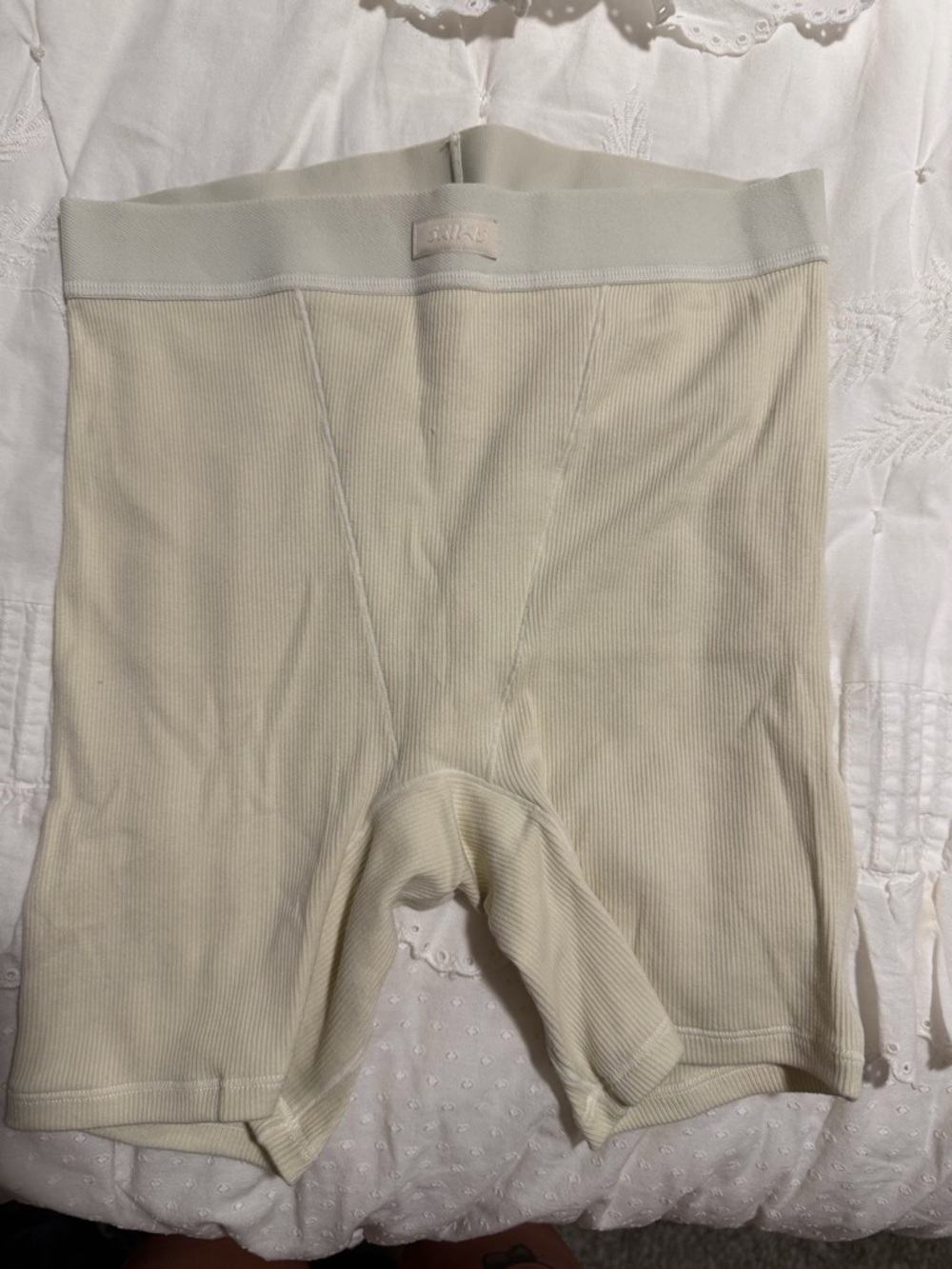 SKIMS Ribbed Boxer Briefs in bone